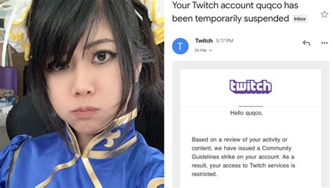 quqco leaked|Twitch Suspends Streamer After She Wears Chun